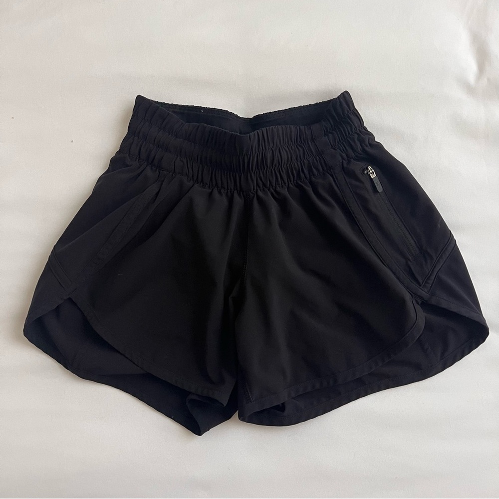 Black Lululemon running shorts size 2 (with liner)